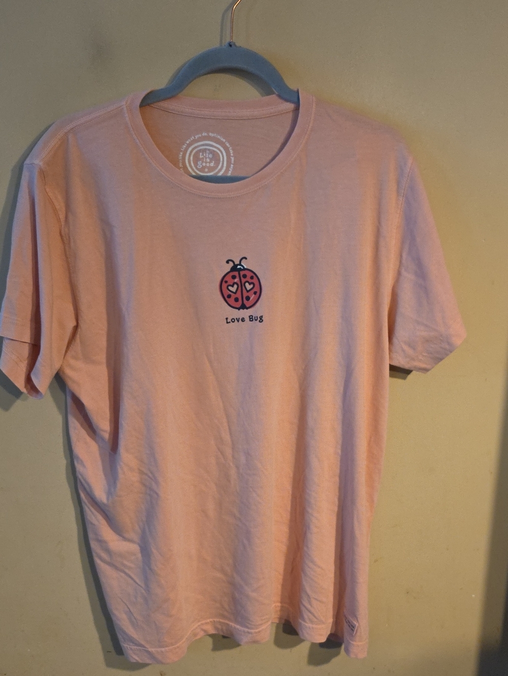 Life Is Good  Pink 'Love Bug' Graphic Tee Nwt